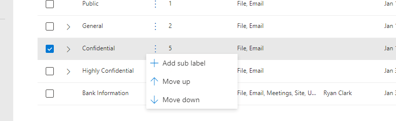Change label priority