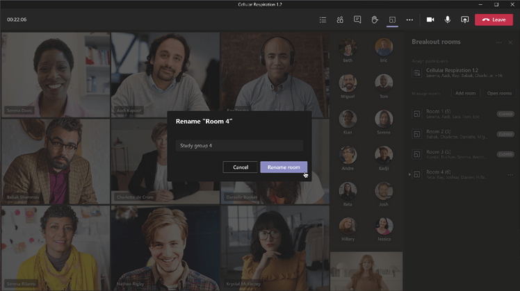 Breakout rooms in Microsoft Teams