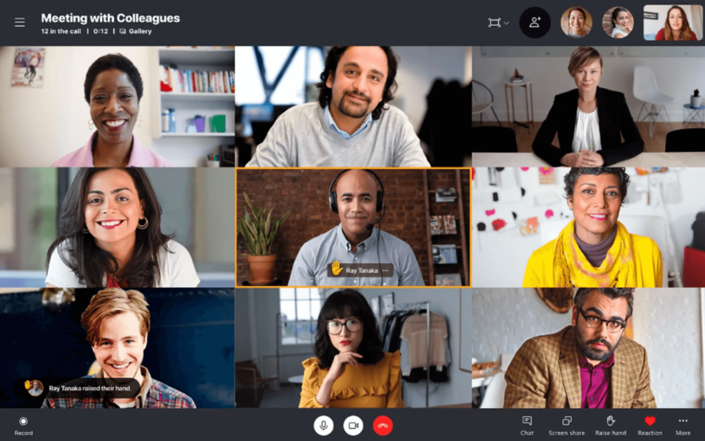 Interface of Skype
