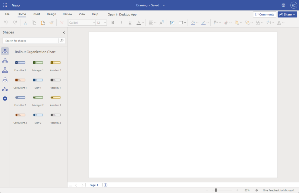 Interface of Visio