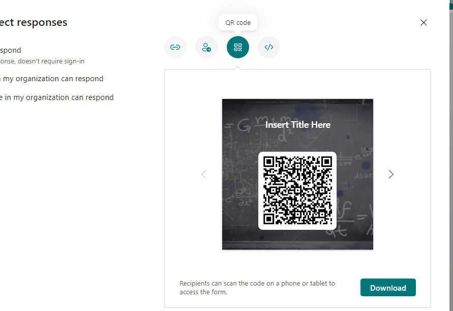 Recipients can scan the code to access the form