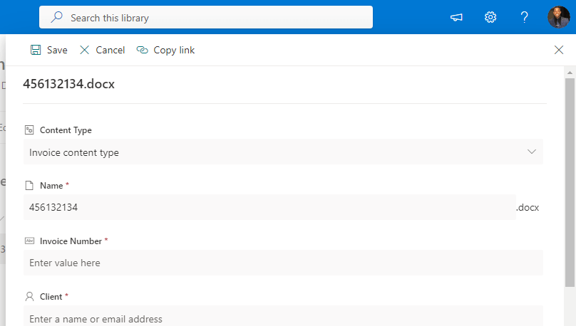 Content type in action
