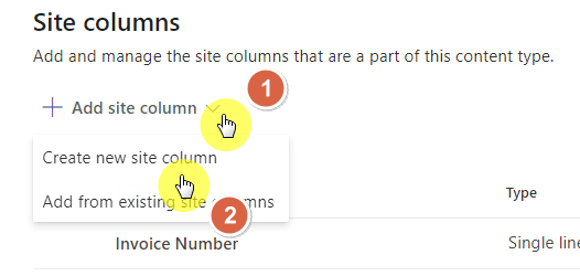 Add a new site column
