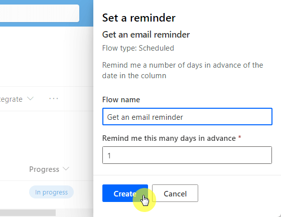 Set a reminder