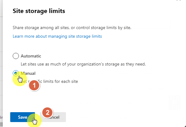 Set specific limits for each site