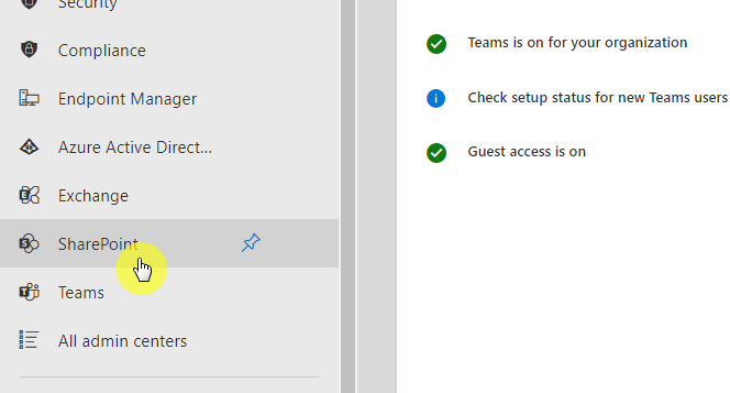 Select SharePoint option
