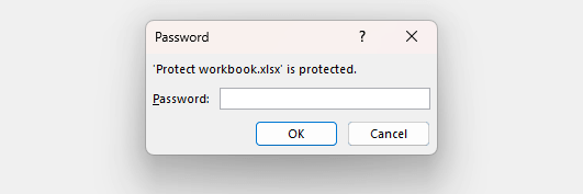 Enter password to unlock the Excel document
