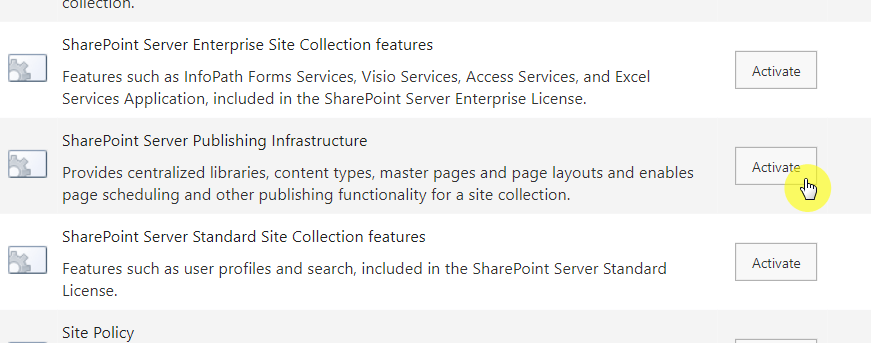 Provide centralized libraries, content types, etc.