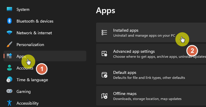 Uninstall and manage apps on your PC