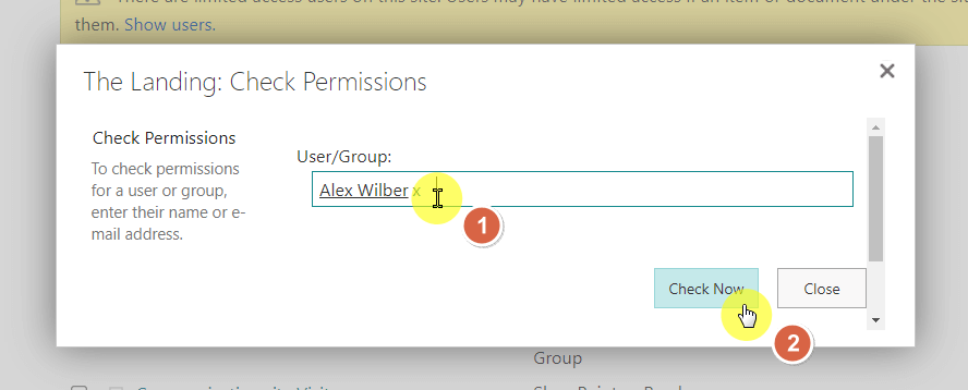Check the user permissions now