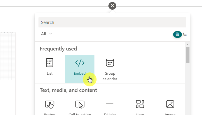 Frequently used - Embed