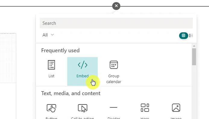 Frequently used - Embed