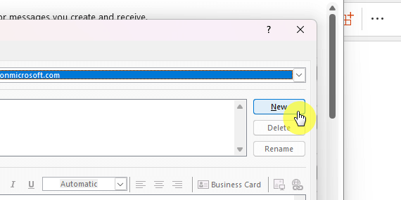 Create new signature