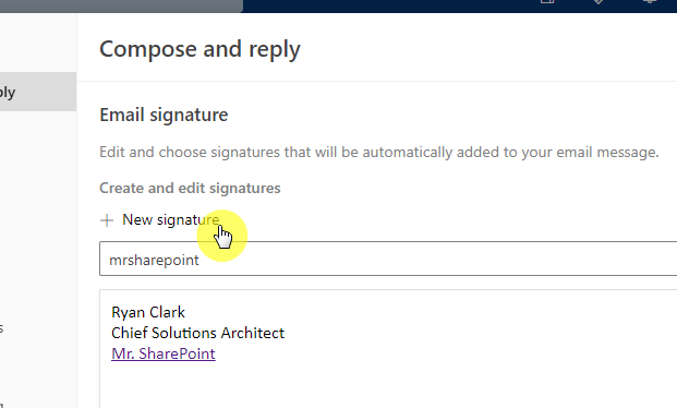 Create and edit signatures