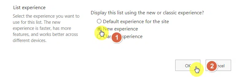 List experience - New experience for modern SharePoint
