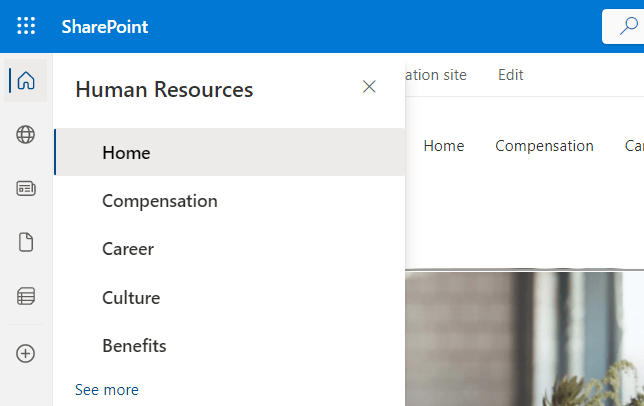 Global navigation on human resources