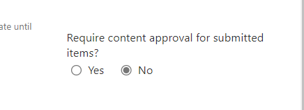 Require content approval for submitted items
