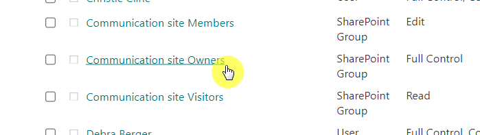 Communication site owners