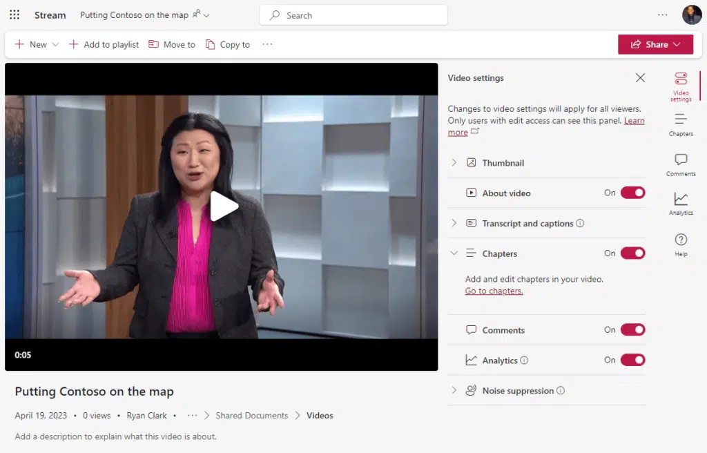 Interface of Stream playback