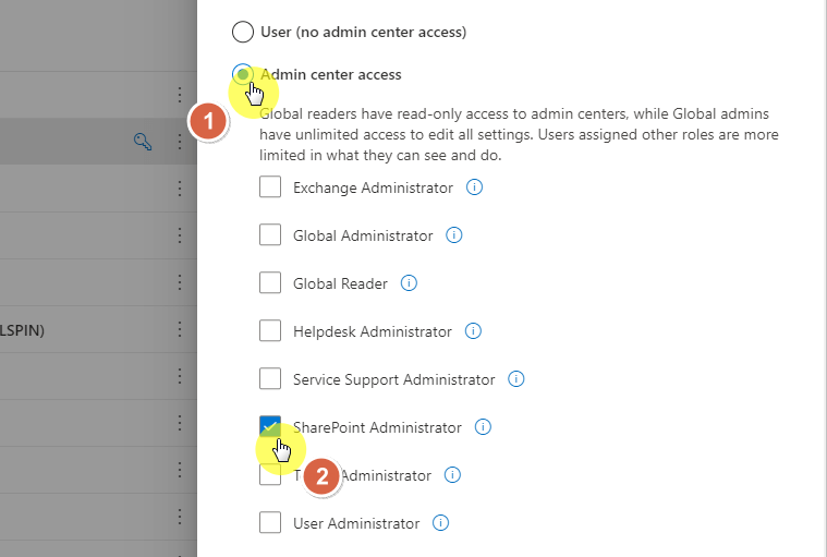 Giving someone a global admin access