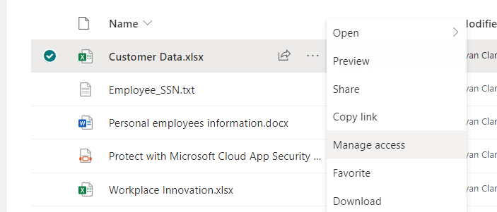 manage access on customer data