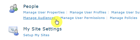 manage audiences in sharepoint