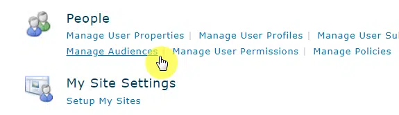manage audiences in sharepoint