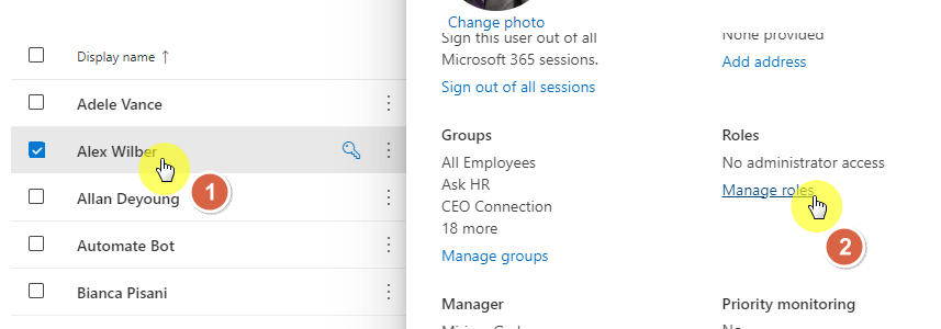 User has no admin access