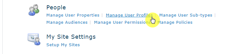 go to manage user profiles