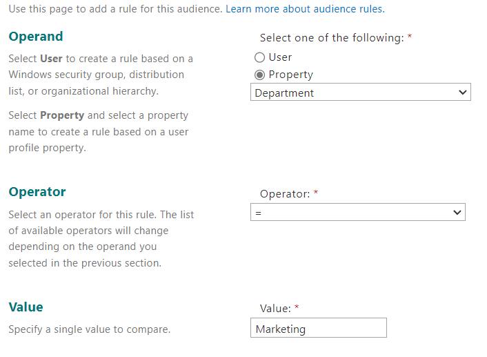 add a rule to this audience