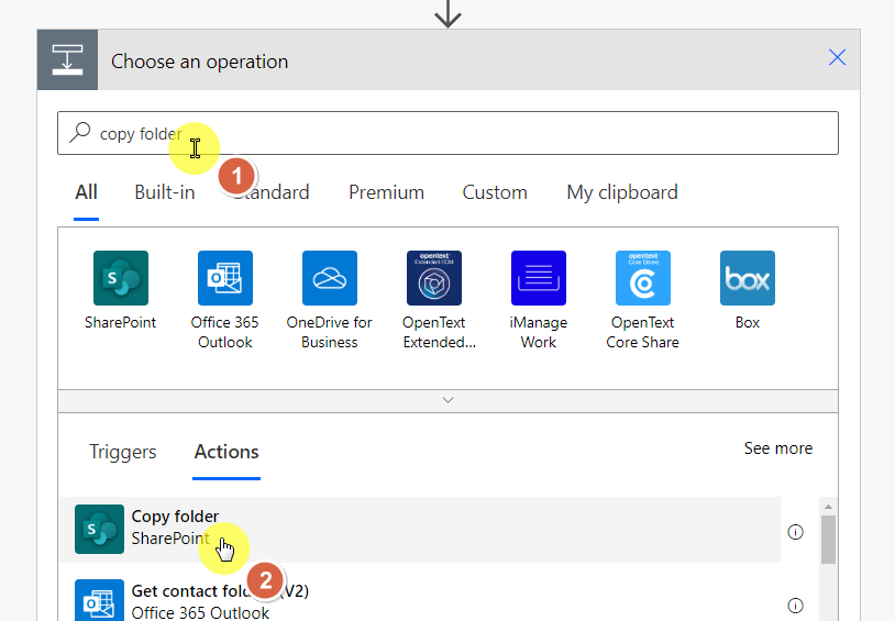 copy folder operation