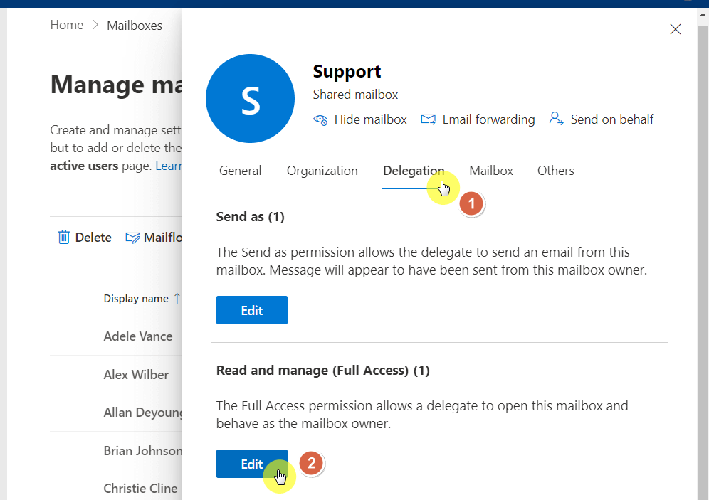 read and manage full access settings