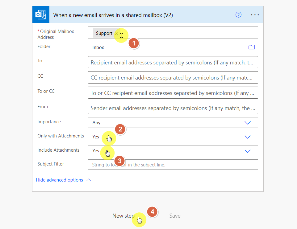 support mailbox address