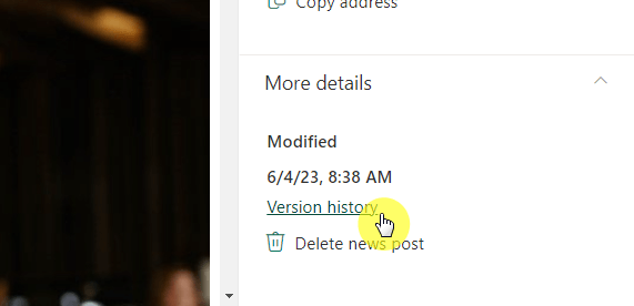 see the version history of the page