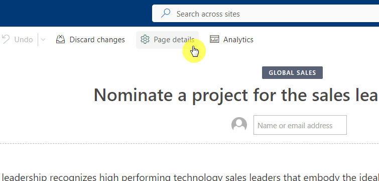 see the page details