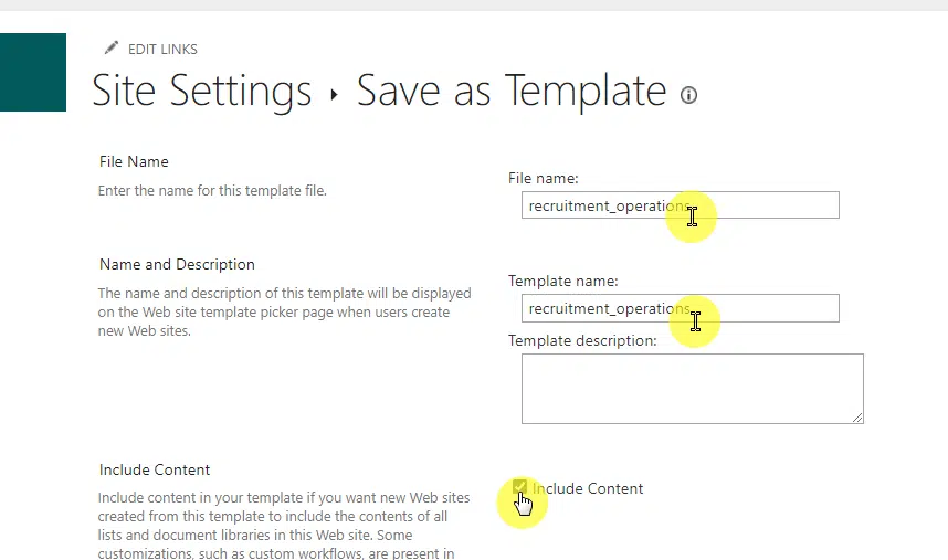 save recruitment operations template