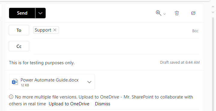 email content