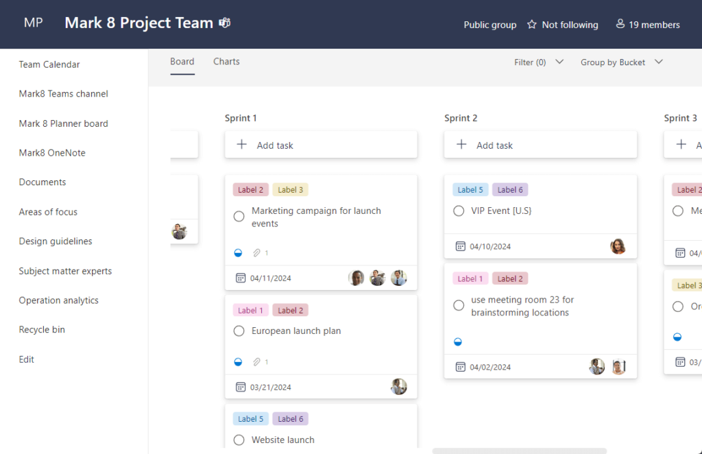 demo using planner inside a sharepoint site