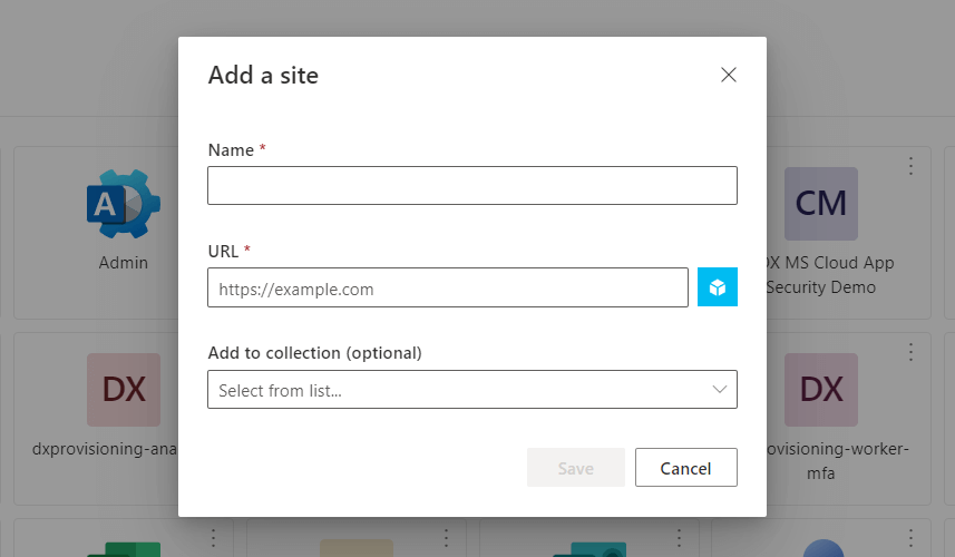 add a site as an app