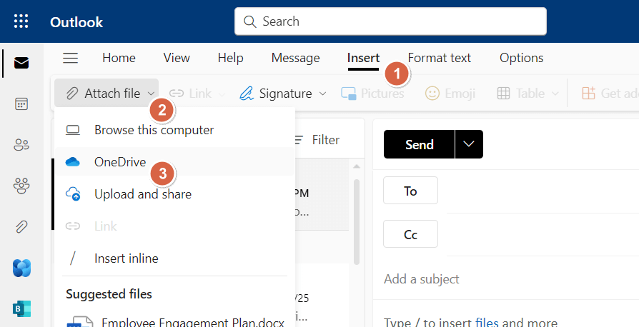 attach a file from your computer