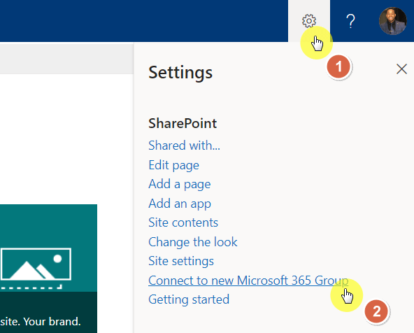 connect a classic site to a group