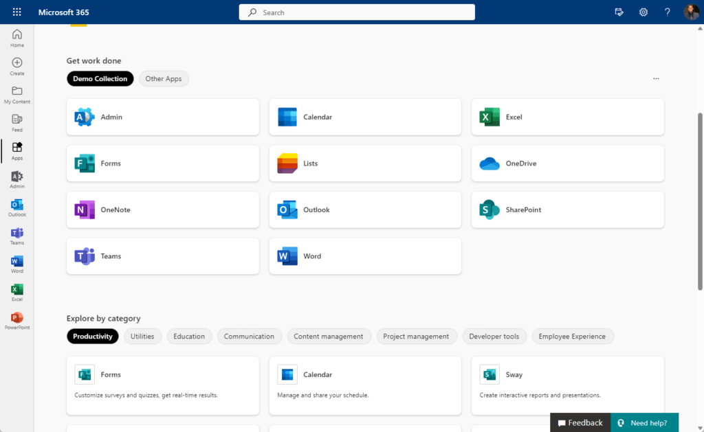 demo collection of apps