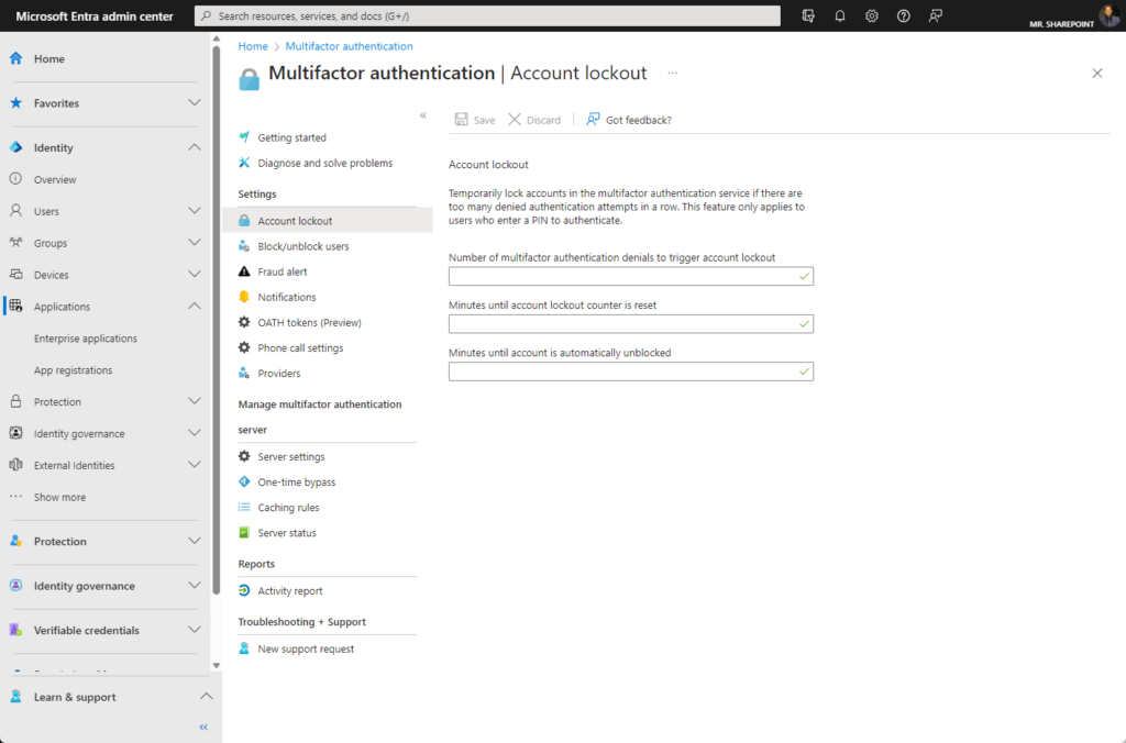 temporarily lock accounts in the mfa service