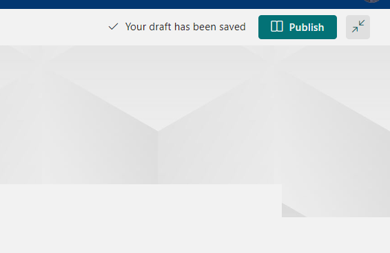 button for publishing a page