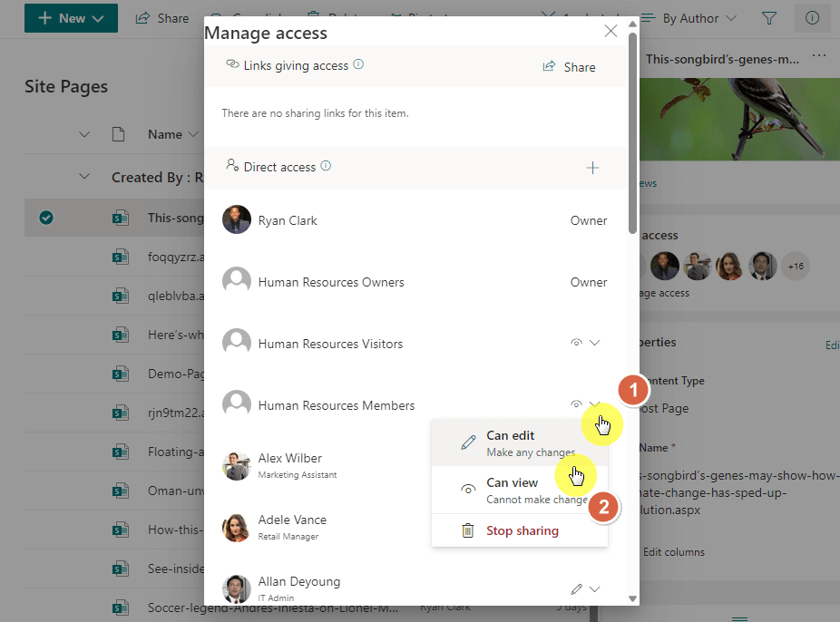 enable site members to edit the page