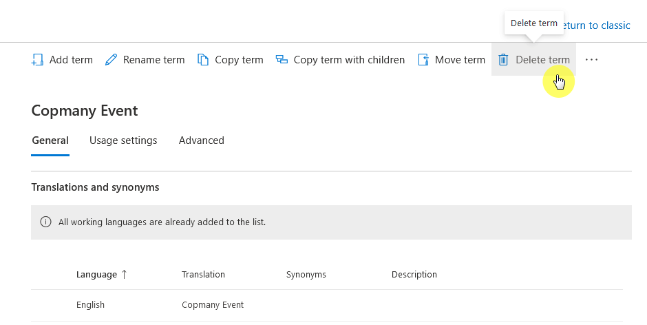 delete any keywords that have a problem