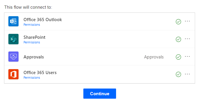 this flow will connect to different apps and services