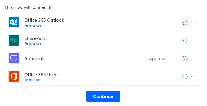 this flow will connect to different apps and services