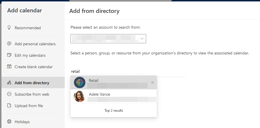 add a calendar of that team site
