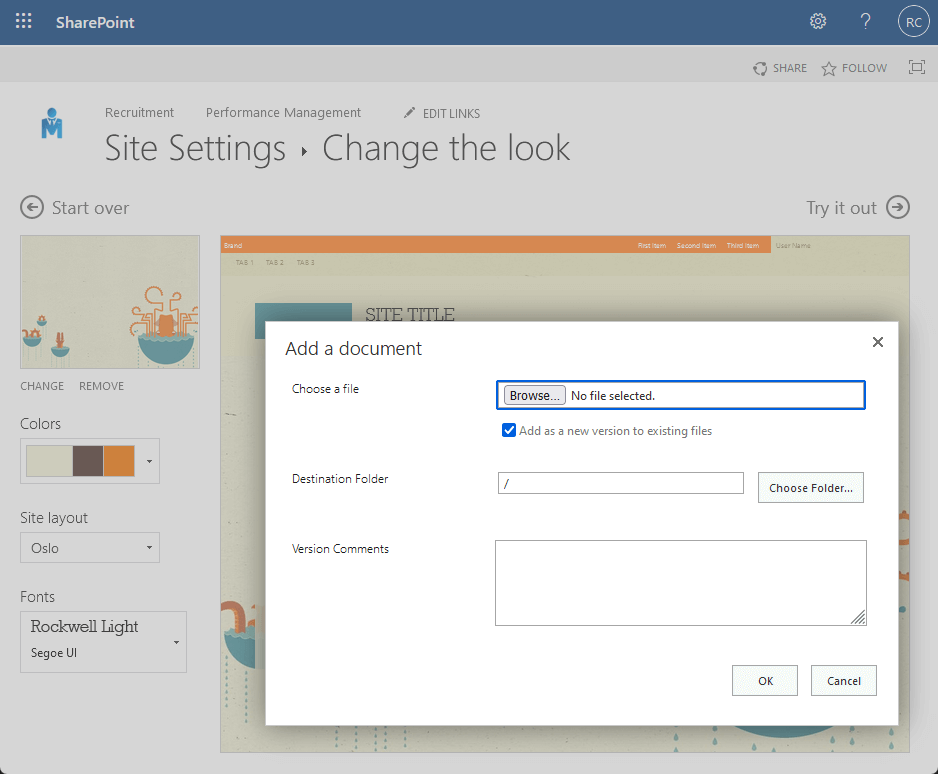 adding a background image to sharepoint classic was possible